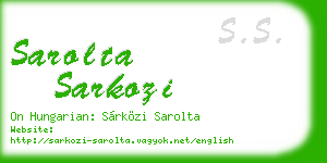 sarolta sarkozi business card