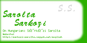 sarolta sarkozi business card